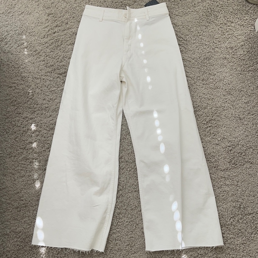 White Zara Marine Straight jeans